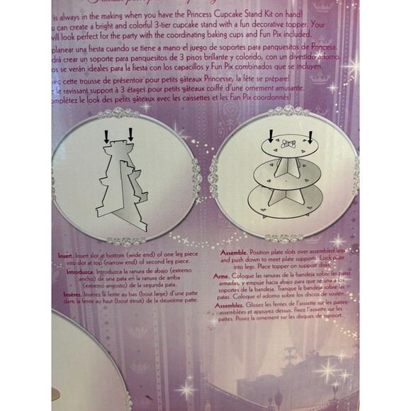 Disney Princess Birthday Party Cupcake Tower Snack Stand Holds 24 Cupcakes NEW - Picture 6 of 6